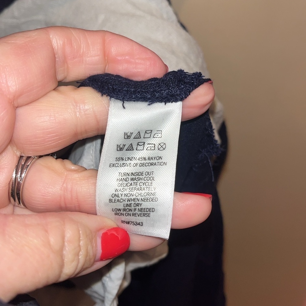 Sigrid Olsen long linen combo kaftan/ cover up size large - Picture 8 of 9